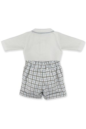 Completino con body camicia in cotone bianco LA STUPENDERIA KIDS | TBCT03Z61.